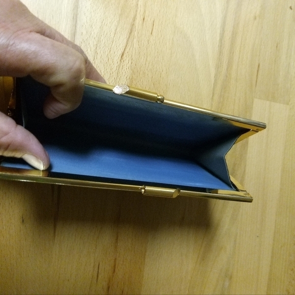 Women's Vintage Black Clutch Purse with Matching Billfold Wallet - Picture 6 of 11